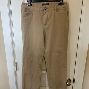 Lauren Ralph Lauren Beige Ankle Pants
